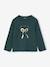 Meisjes-T-shirt met lange mouwen en metallic animatie dennen+wit - vertbaudet enfant 