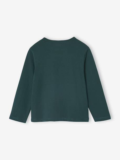 Meisjes-T-shirt met lange mouwen en metallic animatie dennen+wit - vertbaudet enfant 
