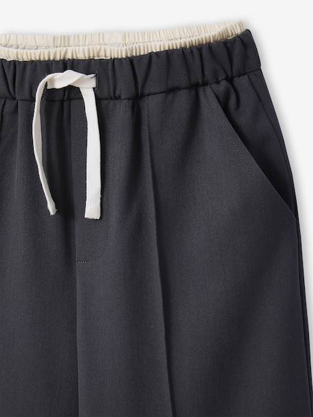 Wijde broek voor meisjes JONEN antraciet - vertbaudet enfant 