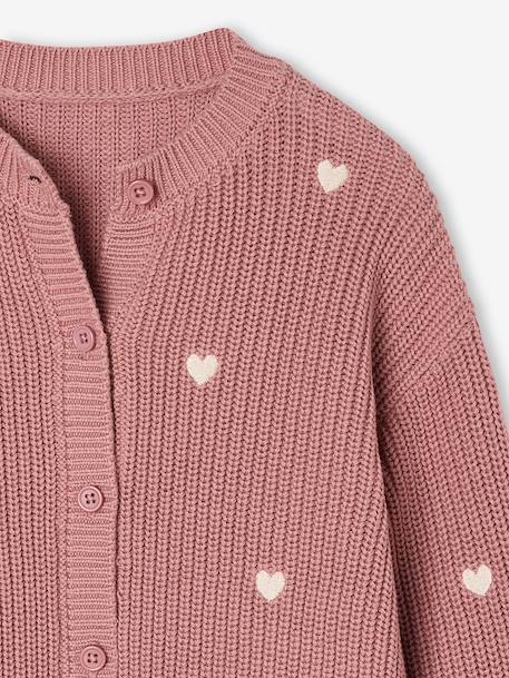 Meisjesvest met versieringen ecru+grijsblauw+olijf+rouge+vanille - vertbaudet enfant 