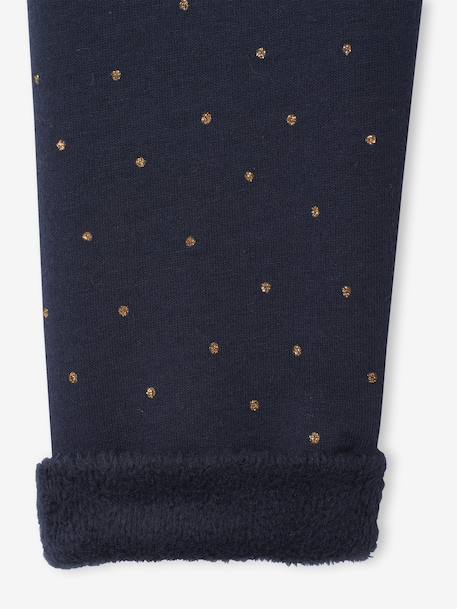 Meisjeslegging met fleecevoering Bruin met print+donkergrijs+grijs, bedrukt+inktblauw+rozenhout - vertbaudet enfant 