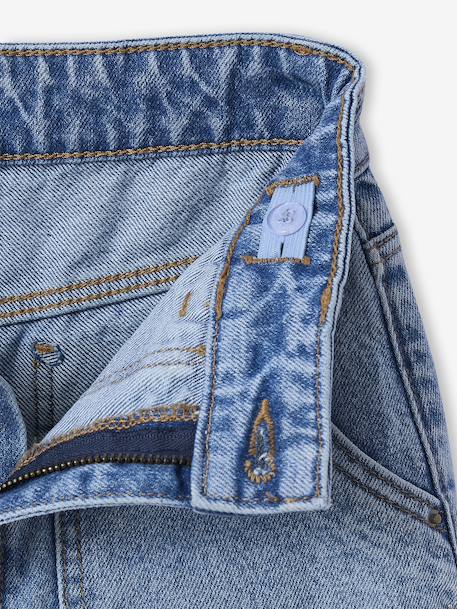 Wijde jeans met timmermanszakken voor meisjes JONEN denimgrijs+donkerblauw+middenblauw - vertbaudet enfant 