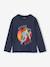 T-shirt jongens lange mouwen omkeerbare pailletten marineblauw - vertbaudet enfant 