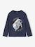 T-shirt jongens lange mouwen omkeerbare pailletten marineblauw - vertbaudet enfant 