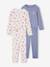 Set van 2 pyjama's in ribstof met hartenprint voor meisjes marineblauw - vertbaudet enfant 