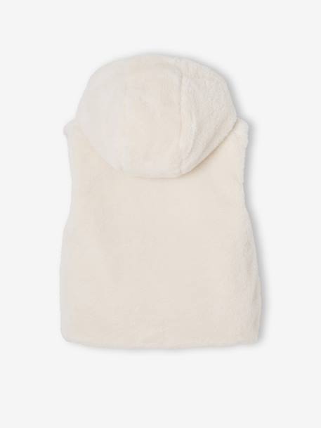 Omkeerbaar mouwloos donsjack met capuchon voor meisjes rozenhout - vertbaudet enfant 