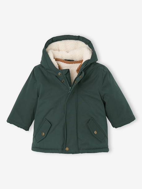 Parka 3-in-1 baby met afneembaar vestje van sherpa dennen - vertbaudet enfant 
