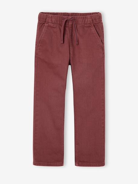 Eenvoudig aan te trekken jongensbroek met rechte pasvorm beige+middenblauw+nachtblauw+saliegroen+terracotta - vertbaudet enfant 