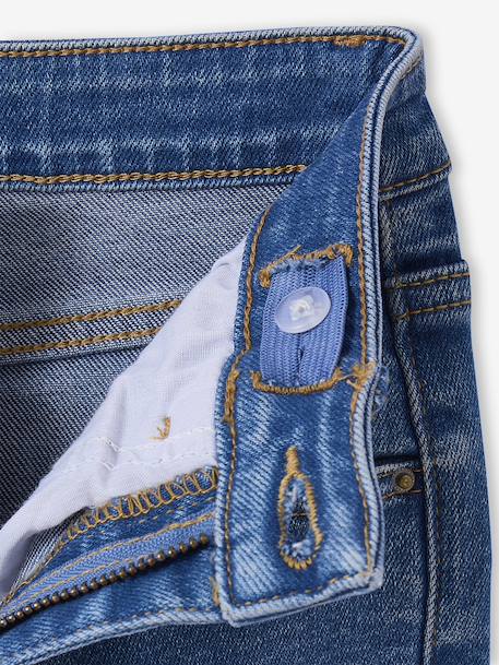 Flare jeans voor meisjes JONEN denimgrijs+lichtblauw+middenblauw - vertbaudet enfant 