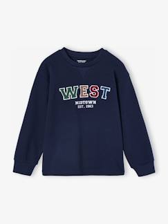 Jongens-T-shirt, poloshirt, souspull-T-shirt met lange mouwen en bouclé-motief voor jongens