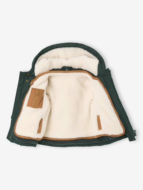 Parka 3-in-1 baby met afneembaar vestje van sherpa dennen - vertbaudet enfant 