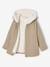 Mantel met capuchon van wollen stof voor meisjes gemêleerd beige - vertbaudet enfant 