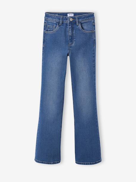 Flare jeans voor meisjes JONEN denimgrijs+lichtblauw+middenblauw - vertbaudet enfant 
