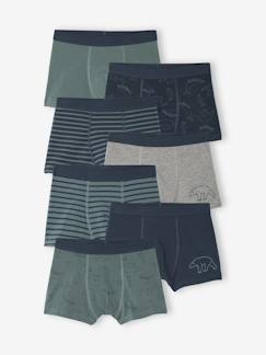 -Set van 7 boxershorts voor jongens met strepen en berenprint