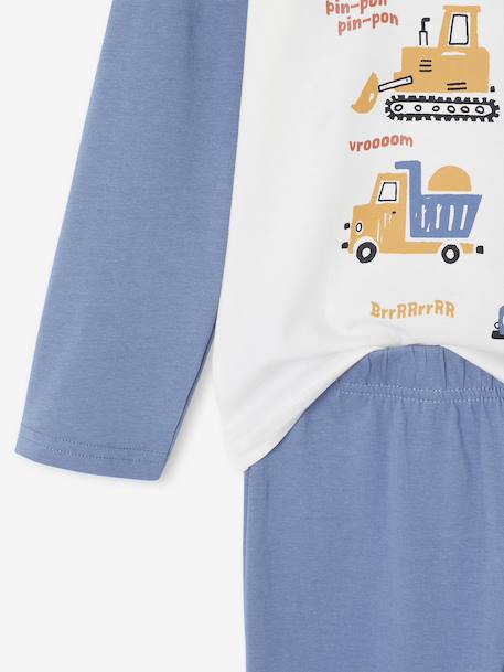 Set van 2 jongenspyjama's met voertuigenprint nachtblauw - vertbaudet enfant 