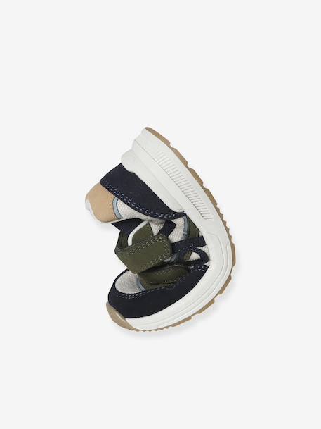 Sneakers met klittenband voor jongens marineblauw+veel blauw - vertbaudet enfant 