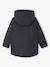 Regenjas voor meisjes met capuchon en sherpa voering antraciet+indigoblauw+meerkleurig - vertbaudet enfant 