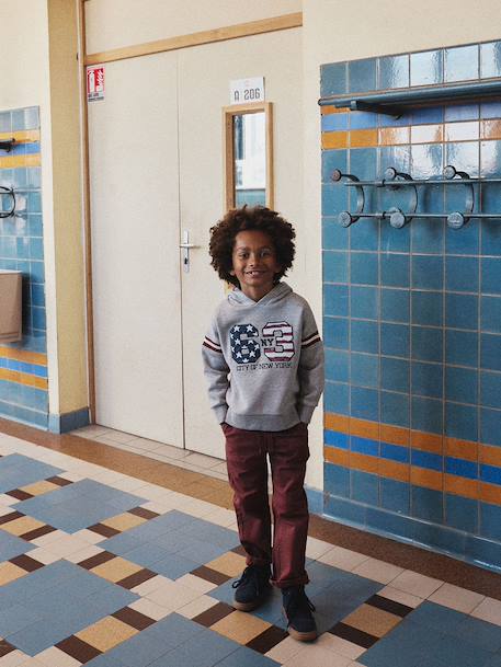 Eenvoudig aan te trekken jongensbroek met rechte pasvorm beige+middenblauw+nachtblauw+saliegroen+terracotta - vertbaudet enfant 