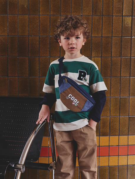 Heuptas « Cool school » jongen in fluweel / velours nachtblauw - vertbaudet enfant 
