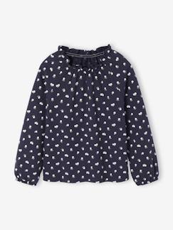 - T-shirt met ruches en elastische kraag voor meisjes