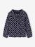 T-shirt met ruches en elastische kraag voor meisjes ecru+marineblauw+vanille - vertbaudet enfant 