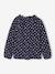 T-shirt met ruches en elastische kraag voor meisjes ecru+marineblauw+vanille - vertbaudet enfant 