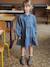 Jurk van lichtgewicht denim voor meisjes denimgrijs+middenblauw - vertbaudet enfant 