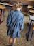 Jurk van lichtgewicht denim voor meisjes denimgrijs+middenblauw - vertbaudet enfant 