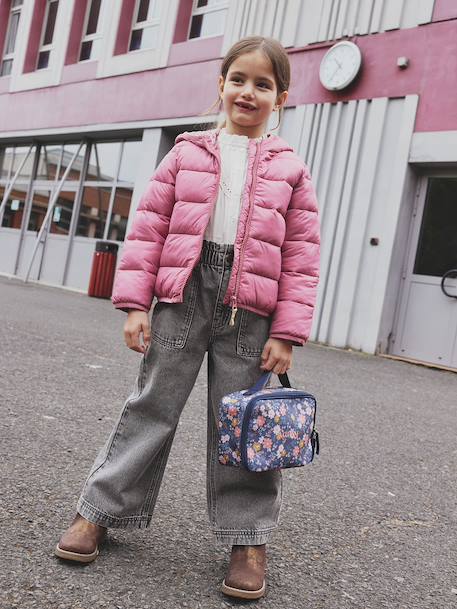 Wijdere timmermansjeans meisjes denimgrijs - vertbaudet enfant 