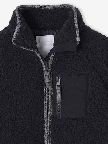 Sherpa meisjesvest antraciet+vanille - vertbaudet enfant 