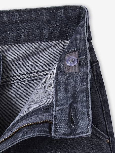 Wijde jeans met timmermanszakken voor meisjes JONEN denimgrijs+donkerblauw+middenblauw - vertbaudet enfant 