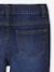 Elastische en verstelbare jeans met wijde pijpen ongewassen denim+stone - vertbaudet enfant 