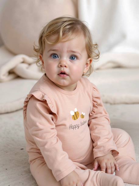 Set van 2 slaappakjes bijen rozen - vertbaudet enfant 