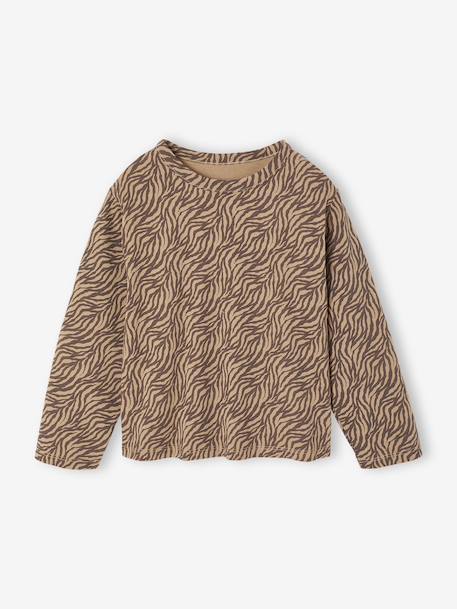 Meisjesset met t-shirt en salopet fluweel / velours antraciet - vertbaudet enfant 