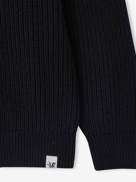 Sweater met col voor jongens JONEN antraciet - vertbaudet enfant 