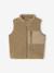 Mouwloos vestje baby in sherpa ecru+taupe - vertbaudet enfant 
