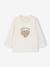 T-shirt baby met lange mouwen en luipaardhartmotief ecru+marineblauw - vertbaudet enfant 
