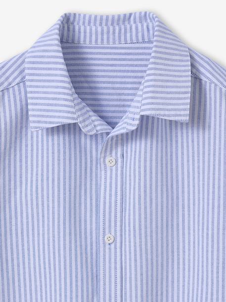 Gestreept jongenshemd met lange mouwen JONEN blauw, gestreept - vertbaudet enfant 