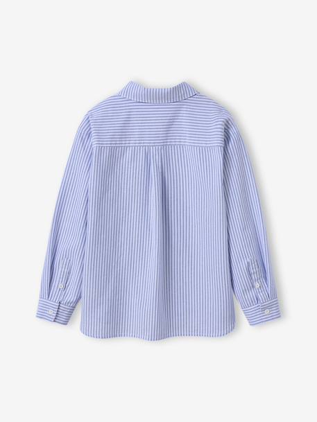 Gestreept jongenshemd met lange mouwen JONEN blauw, gestreept - vertbaudet enfant 