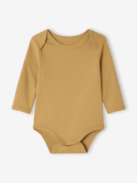 Set van 5 body's voor pasgeborenen met Amerikaanse opening kaki - vertbaudet enfant 