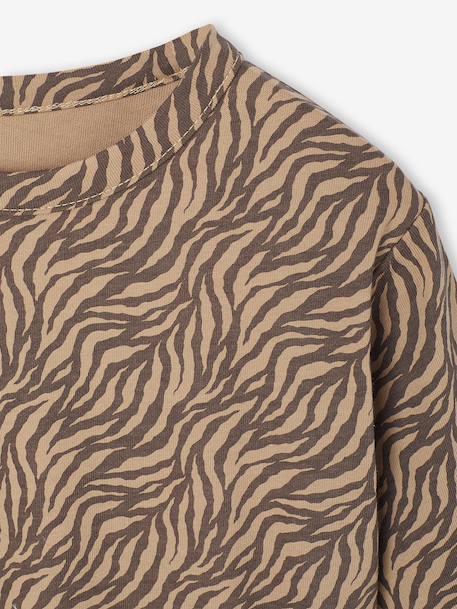 Meisjesset met t-shirt en salopet fluweel / velours antraciet - vertbaudet enfant 
