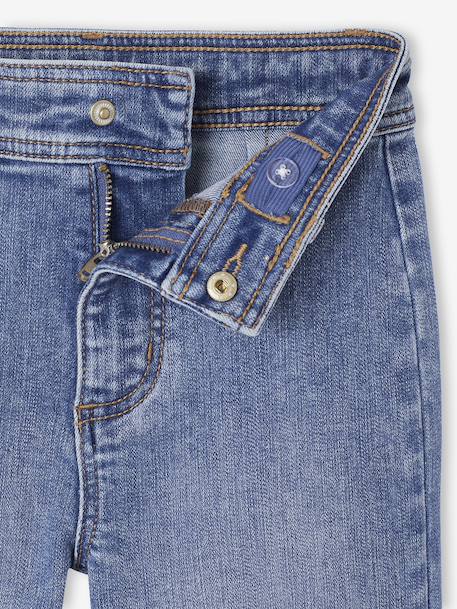 Onverwoestbare wijde jeans voor meisjes middenblauw - vertbaudet enfant 