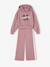 Set met sportieve sweater met capuchon + wijde joggingbroek voor meisjes oudroze - vertbaudet enfant 