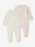 Set van 2 babyslaappakje geboorte meisje in fluweel / velours ENVIE DE FRAISE personaliseerbaar ecru - vertbaudet enfant 