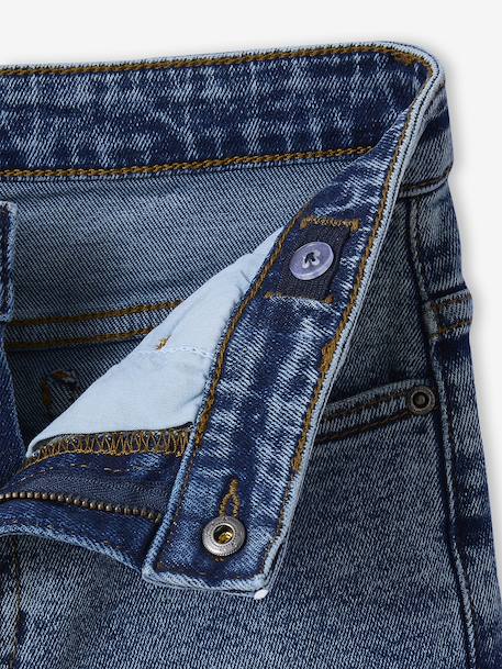 Slim fit jeans met destroyed effect JONEN stone+zwart denim - vertbaudet enfant 