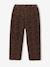 Meisjesbroek van fluweel / velours met losse pasvorm chocoladebruin+groengrijs+oudroze - vertbaudet enfant 