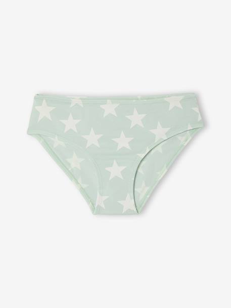 Set van 10 slipjes voor meisjes met fantasie rozen - vertbaudet enfant 