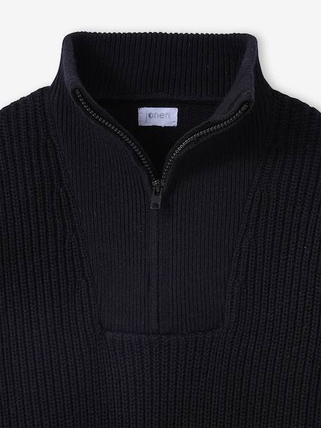 Sweater met col voor jongens JONEN antraciet - vertbaudet enfant 