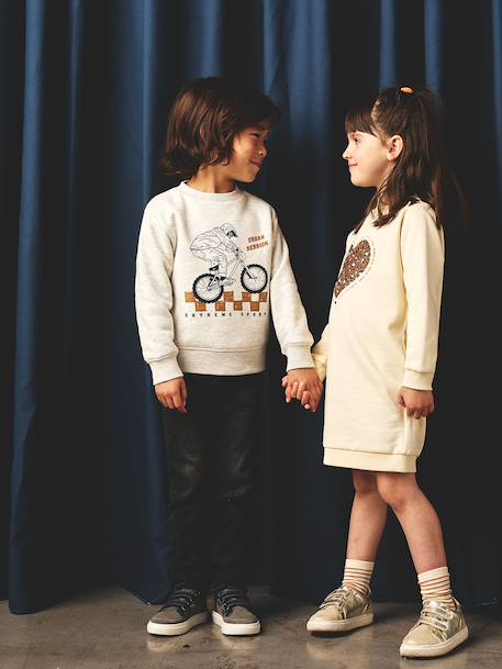 Set van 2 slim-fit jeans met elastische en verstelbare taille denimgrijs+double stone+stone - vertbaudet enfant 