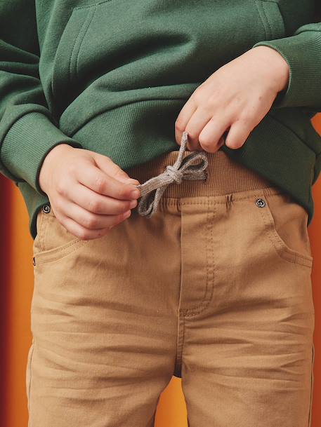 Jongensjoggingbroek, eenvoudig aan te trekken grijsblauw+kaki+karamel+marineblauw - vertbaudet enfant 